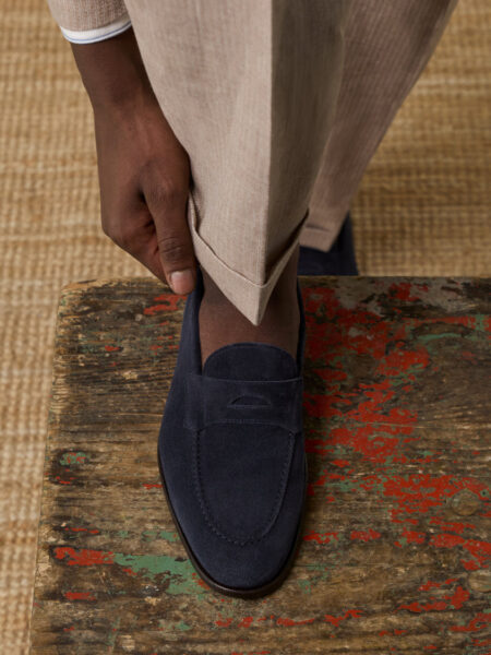 Mokasina Penny Tapered Pattee — Blu